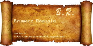 Brumecz Romuald névjegykártya